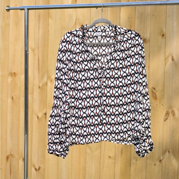 Worthington Abstract Blouse - Picture 1 of 2